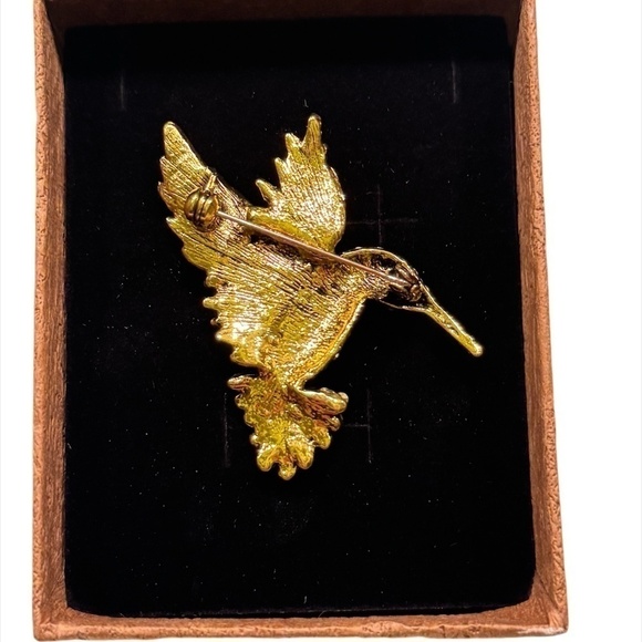 Rhinestone Hummingbird Brooch Multicolored - Picture 3 of 4